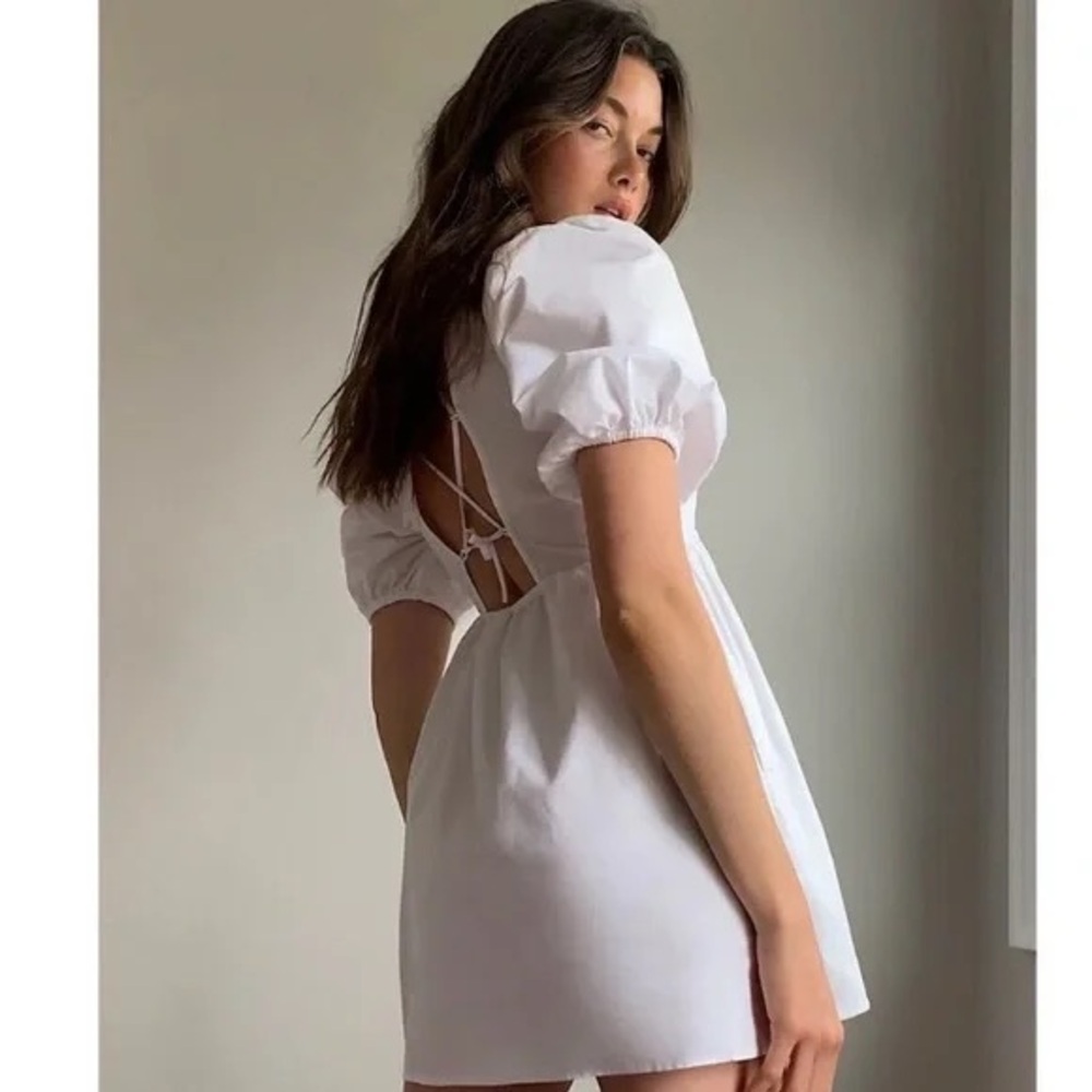 NEW Aritzia Sunday’s Best Cotton Babydoll Sadia‎ Dress White Small